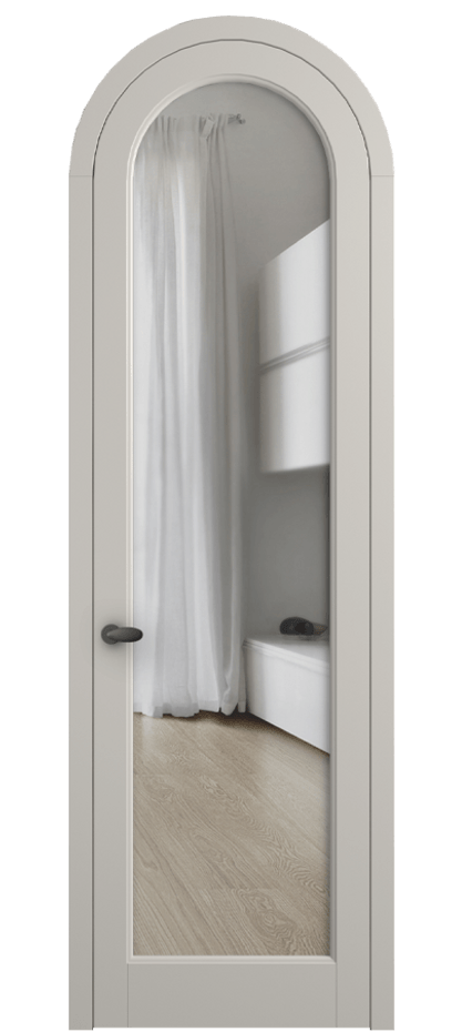 Межкомнатная дверь Палаццо 6814 Матовый облачно-серый Прозрачное стекло Цена 865000 AMD | Volhovec