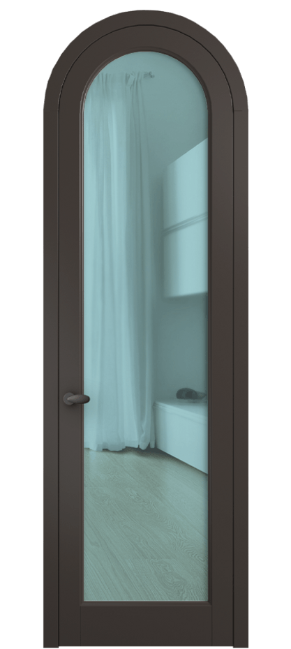 Межкомнатная дверь Палаццо 6814 Матовый антрацит Прозрачное голубое стекло, триплекс Цена 844100 AMD | Volhovec