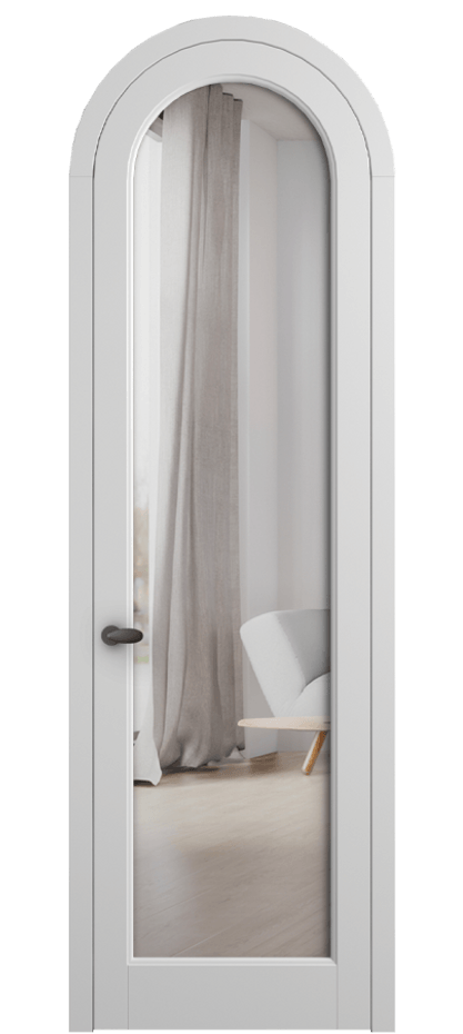 Межкомнатная дверь Палаццо 6814 Матовый белоснежный Двустороннее зеркало, триплекс Цена 857600 AMD | Volhovec