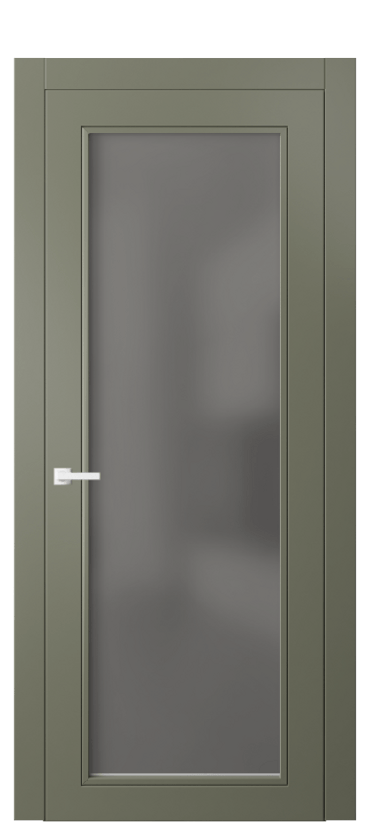 Дверь межкомнатная Neo Classic 8000 Матовый оливковый тёмный Сатинированное серое стекло, триплекс Гладкий компланарный наличник МОТ Цена 503770 AMD Наличники уже входят в базовый комплект. Фабрика дверей Волховец 8 (800) 551 43 19 Межкомнатная дверь Neo Classic 8000 Матовый оливковый тёмный Сатинированное серое стекло, триплекс Цена 503770 AMD | Volhovec