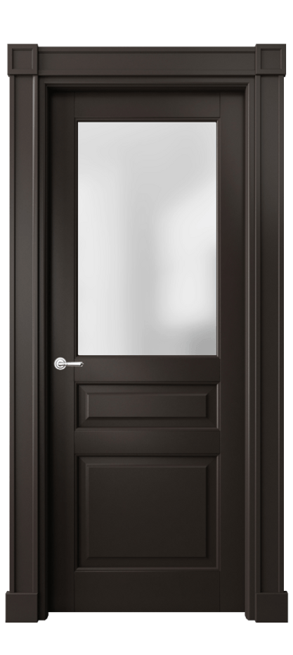 Межкомнатная дверь Тоскана Плано 6304 Матовый антрацит Сатинированное стекло Цена 131839 ₽ | Volhovec