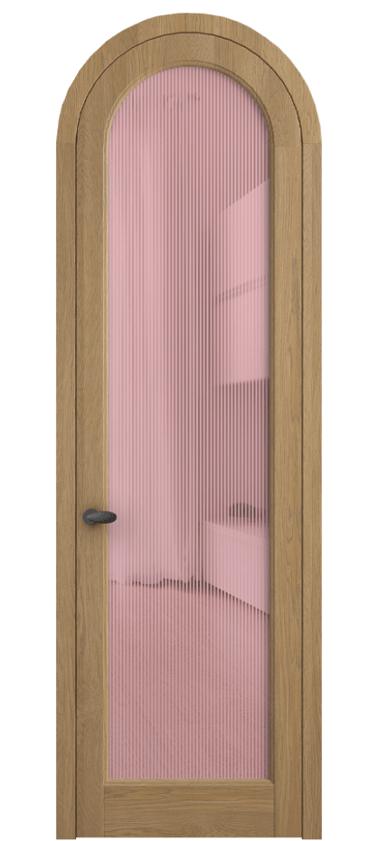 Межкомнатная дверь Палаццо 6814 Дуб пшеничный матовый Рифлёное розовое стекло "Дюна", триплекс Цена 1432100 AMD | Volhovec