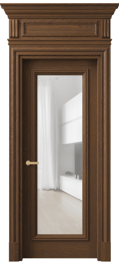 Дверь межкомнатная Antique 7300 Дуб каштановый матовый Рифлёное стекло "Дюна", триплекс КЭП + Объёмный фриз + Карниз ДКШ.М Цена 270349 ₽ Наличники уже входят в базовый комплект. Фабрика дверей Волховец 8 (800) 551 43 19 Межкомнатная дверь Antique 7300 Дуб каштановый матовый Рифлёное стекло "Дюна", триплекс Цена 270349 ₽ | Volhovec