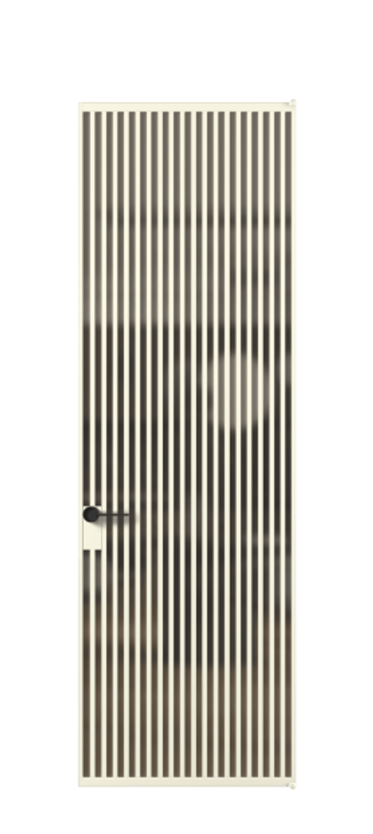 Алюминиевая дверь АЛПЛ040.06 Алюминий молочно-белый Сатинированное бронзовое стекло, триплекс Цена 1304900  | Volhovec