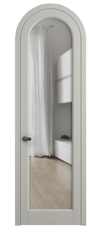 Межкомнатная дверь Палаццо 6814 Матовый тёплый серый Прозрачное стекло Цена 844100 AMD | Volhovec