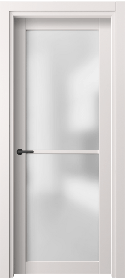 Межкомнатная дверь Нео 2108 ПЭТ кремово-серый Сатинированное стекло Цена 213780 AMD | Volhovec