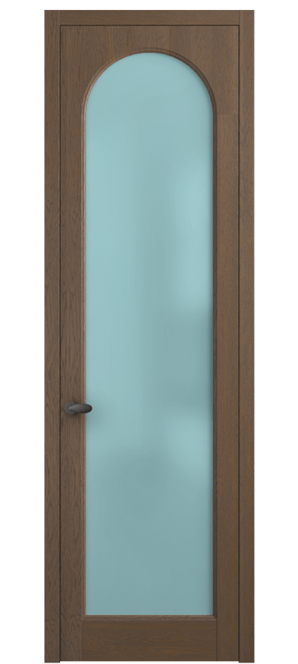 Межкомнатная дверь Палаццо 6804 Дуб туманный матовый Сатинированное голубое стекло, триплекс Цена 152529 ₽ | Volhovec
