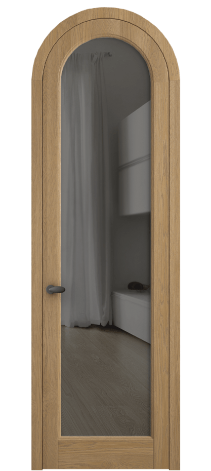 Межкомнатная дверь Палаццо 6814 Дуб пшеничный матовый Прозрачное серое стекло, триплекс Цена 1391600 AMD | Volhovec