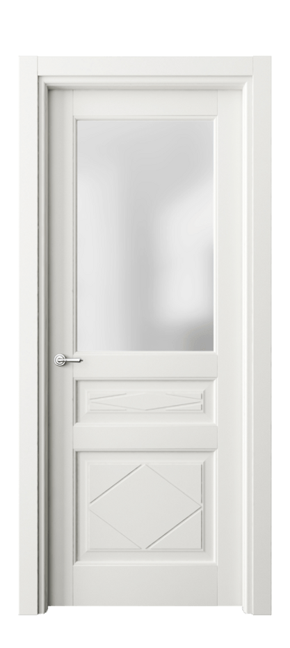 Межкомнатная дверь Тоскана Ромбо 6344 Матовый серый Сатинированное стекло Цена 666970 AMD | Volhovec