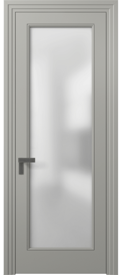 Дверь межкомнатная Rocca 8300 Матовый нейтральный серый Сатинированное стекло Каскадный компланарный наличник МНСР Цена 447260 AMD Наличники уже входят в базовый комплект. Фабрика дверей Волховец 8 (800) 551 43 19 Межкомнатная дверь Rocca 8300 Матовый нейтральный серый Сатинированное стекло Цена 447260 AMD | Volhovec