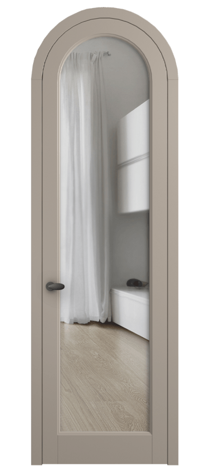 Межкомнатная дверь Палаццо 6814 Матовый бисквитный Прозрачное стекло Цена 844100 AMD | Volhovec