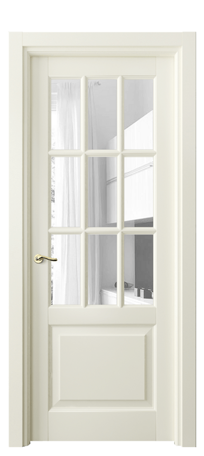 Межкомнатная дверь Лигнум 0748 Матовый молочно-белый Прозрачное стекло Цена 793090 AMD | Volhovec