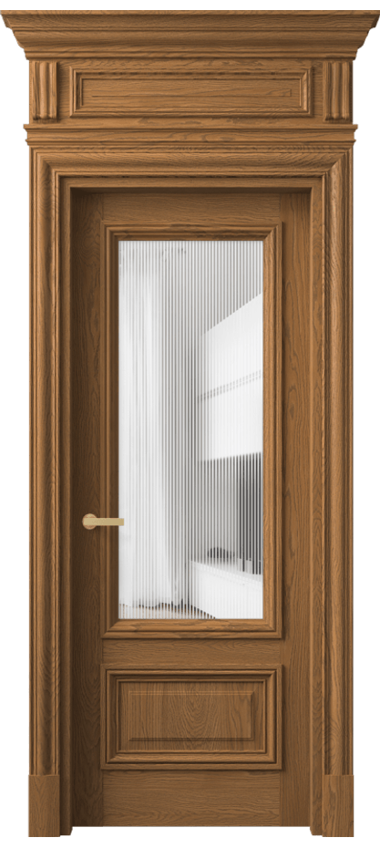 Межкомнатная дверь Антик 7306 Дуб пряный матовый Рифлёное стекло "Дюна", триплекс Цена 1813790 AMD | Volhovec