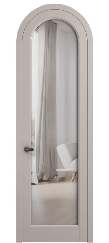 Межкомнатная дверь Палаццо 6814 Матовый светло-бежевый Двустороннее зеркало, триплекс Цена 857600 AMD | Volhovec