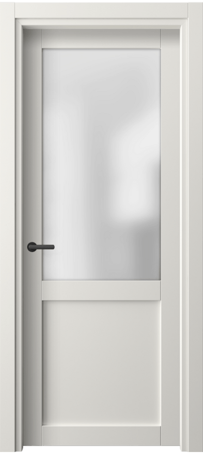 Межкомнатная дверь Neo 2122 ПЭТ белоснежный Сатинированное стекло Цена 154300 AMD | Volhovec