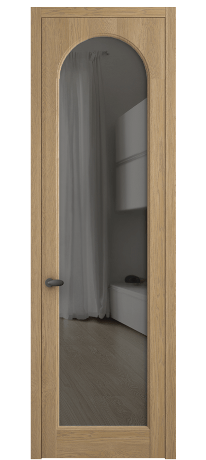 Межкомнатная дверь Палаццо 6804 Дуб соломенный матовый Прозрачное серое стекло, триплекс Цена 999700 AMD | Volhovec
