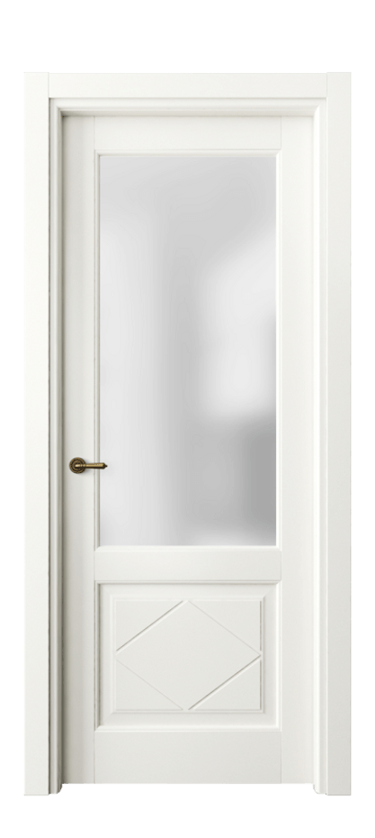 Межкомнатная дверь Тоскана Ромбо 6342 Матовый жемчужный Сатинированное стекло Цена 641350 AMD | Volhovec