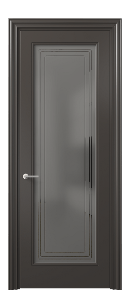 Дверь межкомнатная Mascot 8400 Матовый антрацит Сатинированное серое стекло с гравировкой "Грани", триплекс, 7 мм Фигурный наличник МАН Цена 523330 AMD Наличники уже входят в базовый комплект. Фабрика дверей Волховец 8 (800) 551 43 19 Межкомнатная дверь Mascot 8400 Матовый антрацит Сатинированное серое стекло с гравировкой "Грани", триплекс, 7 мм Цена 523330 AMD | Volhovec