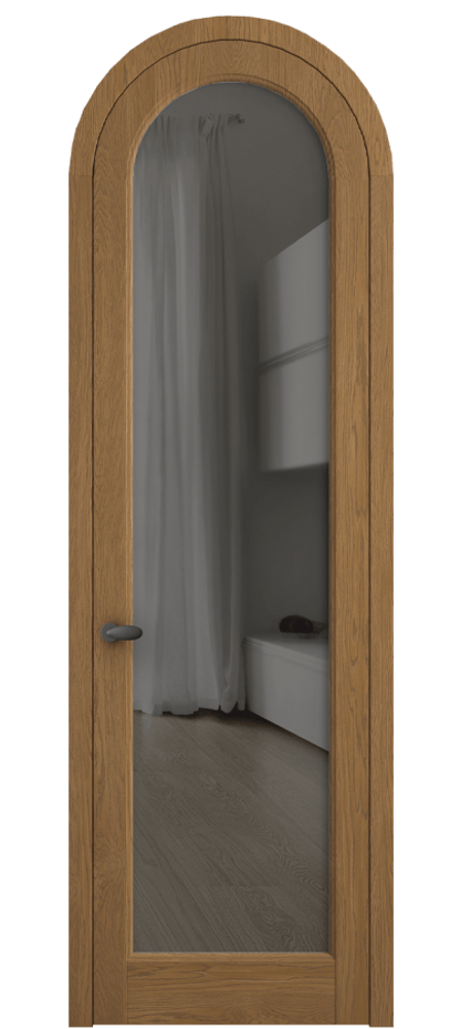 Межкомнатная дверь Палаццо 6814 Дуб пряный матовый Прозрачное серое стекло, триплекс Цена 1420600 AMD | Volhovec