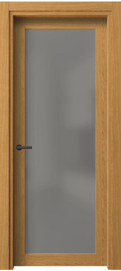 Межкомнатная дверь Нео 2102 Ванильный дуб Сатинированное серое стекло, триплекс Цена 240750 AMD | Volhovec