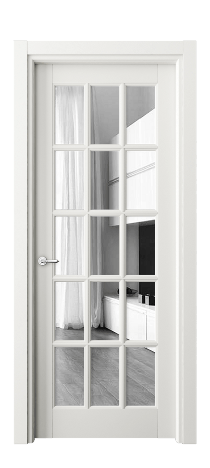 Межкомнатная дверь Тоскана Грильято 6311 Матовый серый Двустороннее зеркало, триплекс Цена 774880 AMD | Volhovec