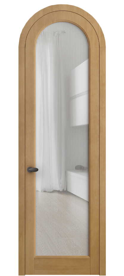 Межкомнатная дверь Палаццо 6814 Бук натуральный матовый Рифлёное стекло "Дюна", триплекс Цена 1198700 AMD | Volhovec
