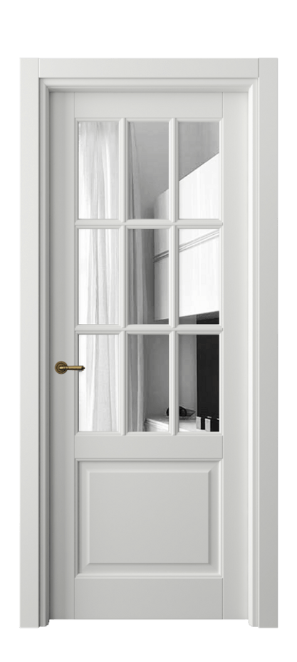 Межкомнатная дверь Тоскана Грильято 6312 Матовый светло-серый Двустороннее зеркало, триплекс Цена 774880 AMD | Volhovec