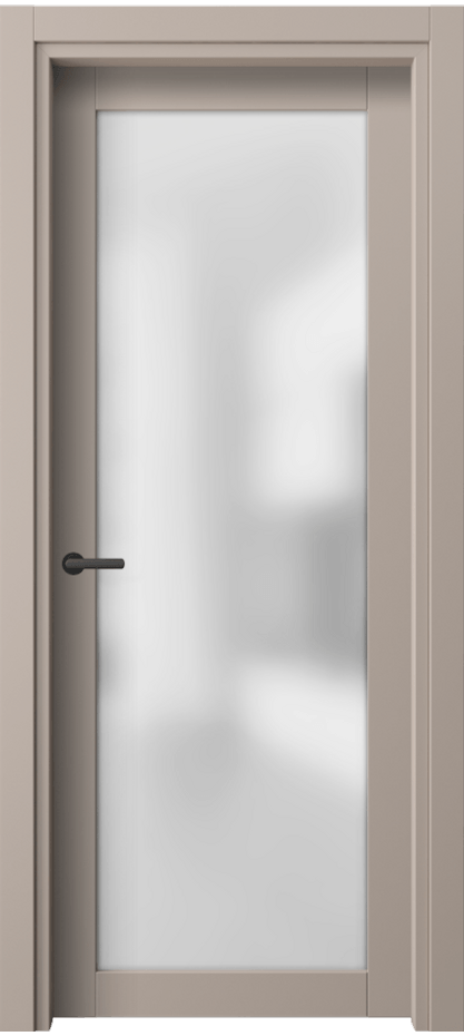 Межкомнатная дверь Нео 2102 ПЭТ серо-коричневый  Сатинированное стекло Цена 179721 AMD | Volhovec
