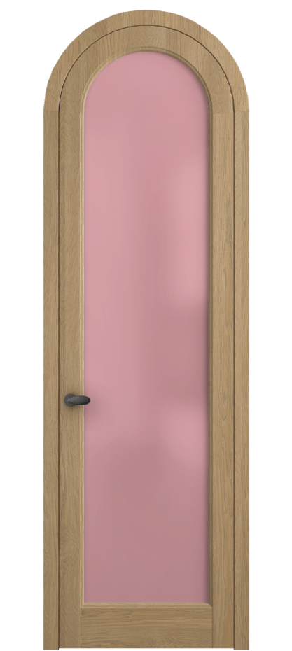 Межкомнатная дверь Палаццо 6814 Дуб соломенный матовый Сатинированное розовое стекло, триплекс Цена 1391600 AMD | Volhovec