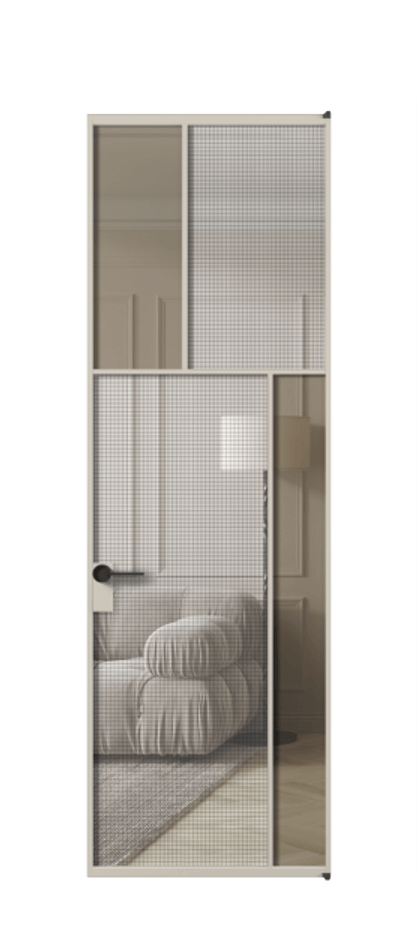Дверь межкомнатная Mosaic АЛПЛ041.23 Алюминий светло-бежевый Декоративное стекло с сеткой "Mesh silver", триплекс, 6 мм + Прозрачное бронзовое стекло, триплекс Без короба АСБЖ Цена 8660 Стоимость комплекта двери включает:
1. Полотно (600/650/700/750/800/850/900/950*2000-2400 мм).
2. Короб
3. Комплект фурнитуры (2 торцевые петли и магнитный замок с ответной планкой). Фабрика дверей Волховец 8 (800) 551 43 19 Межкомнатная дверь Mosaic АЛПЛ041.23 Алюминий светло-бежевый Декоративное стекло с сеткой "Mesh silver", триплекс, 6 мм + Прозрачное бронзовое стекло, триплекс Цена 8660 AZE | Volhovec