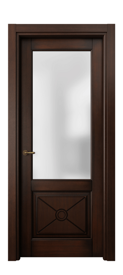 Межкомнатная дверь Тоскана Литера 6362 Бук тёмный с патиной Сатинированное стекло Цена 836250 AMD | Volhovec