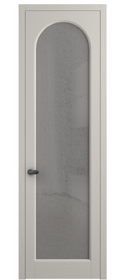 Межкомнатная дверь Палаццо 6804 Матовый облачно-серый Фактурное серое стекло "Лёд", триплекс Цена 694800 AMD | Volhovec