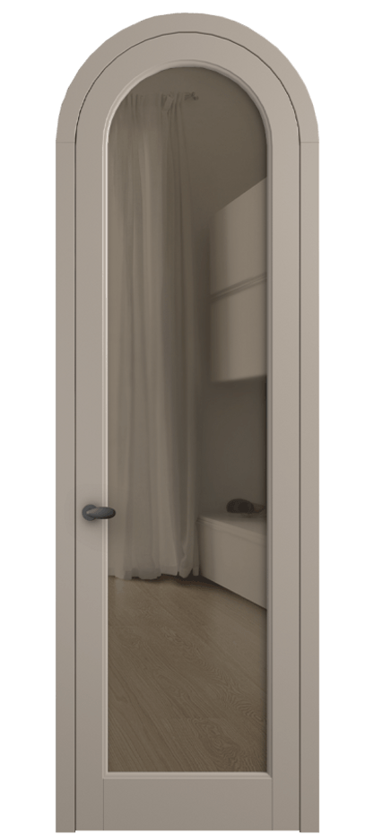 Межкомнатная дверь Палаццо 6814 Матовый бисквитный Прозрачное бронзовое стекло, триплекс Цена 844100 AMD | Volhovec