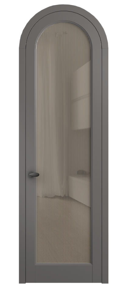 Межкомнатная дверь Палаццо 6814 Матовый классический серый Рифлёное бронзовое стекло "Дюна", триплекс Цена 884500 AMD | Volhovec