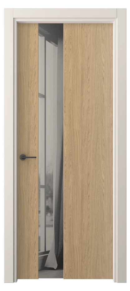 Межкомнатная дверь Freedom 4224 Жемчужный дуб Двустороннее серое зеркало, триплекс Цена 1700 AZE | Volhovec