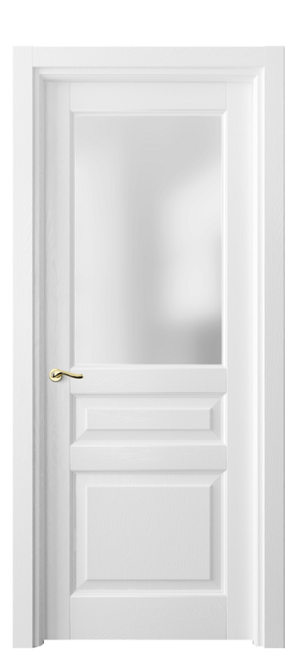 Межкомнатная дверь Лигнум 0710 Дуб белоснежный Сатинированное стекло Цена 908410 AMD | Volhovec