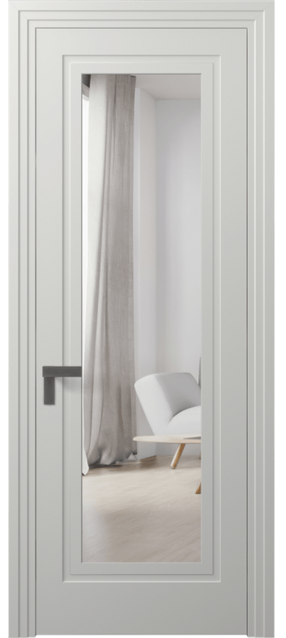 Межкомнатная дверь Rocca 8303 Матовый светло-серый Двустороннее зеркало, триплекс Цена 447260 AMD | Volhovec