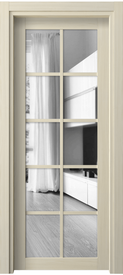 Межкомнатная дверь Neo 2106 Молочный ясень Двустороннее зеркало, триплекс Цена 191520 AMD | Volhovec