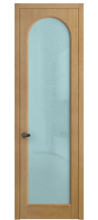 Межкомнатная дверь Палаццо 6804 Бук натуральный матовый Фактурное голубое стекло "Лёд", триплекс Цена 858400 AMD | Volhovec
