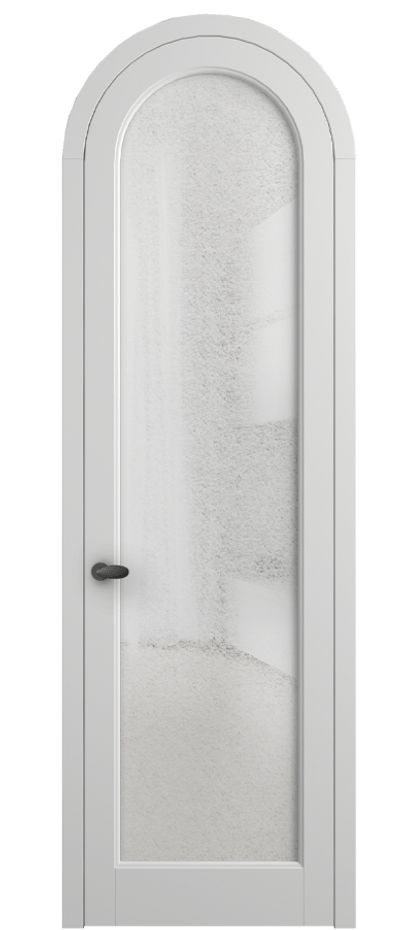 Межкомнатная дверь Палаццо 6814 Матовый белоснежный Фактурное стекло "Лёд", триплекс Цена 884500 AMD | Volhovec