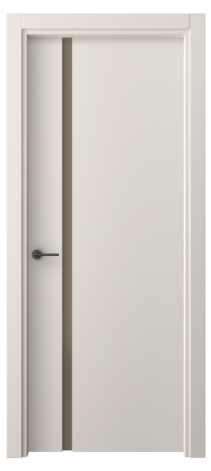 Межкомнатная дверь Фридом 4222 ПЭТ тёплый-белый Сатинированное бронзовое стекло, триплекс Цена 214100 AMD | Volhovec