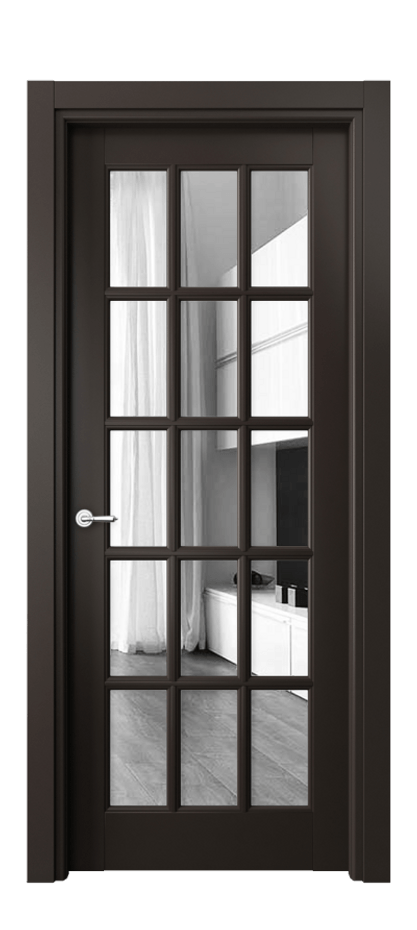 Межкомнатная дверь Тоскана Грильято 6311 Матовый антрацит Двустороннее зеркало, триплекс Цена 774880 AMD | Volhovec