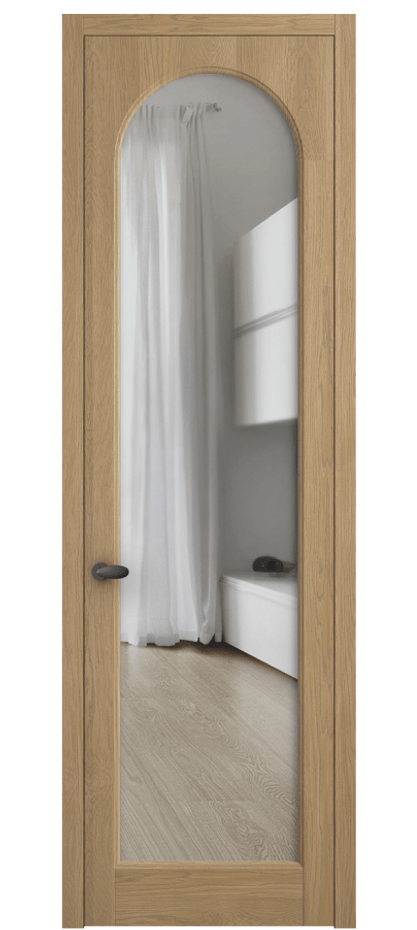 Межкомнатная дверь Палаццо 6804 Дуб соломенный матовый Прозрачное стекло Цена 1028700 AMD | Volhovec