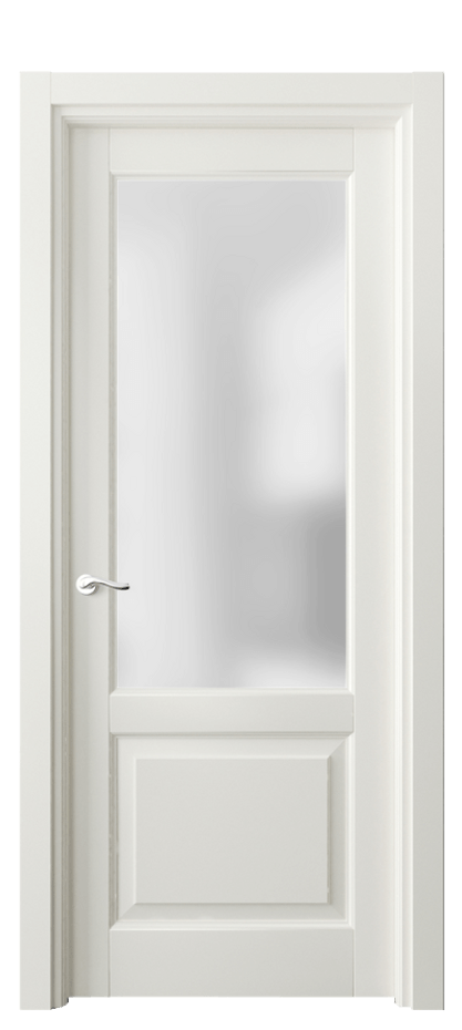 Межкомнатная дверь Лигнум 0740 Матовый жемчужный Сатинированное стекло Цена 646070 AMD | Volhovec