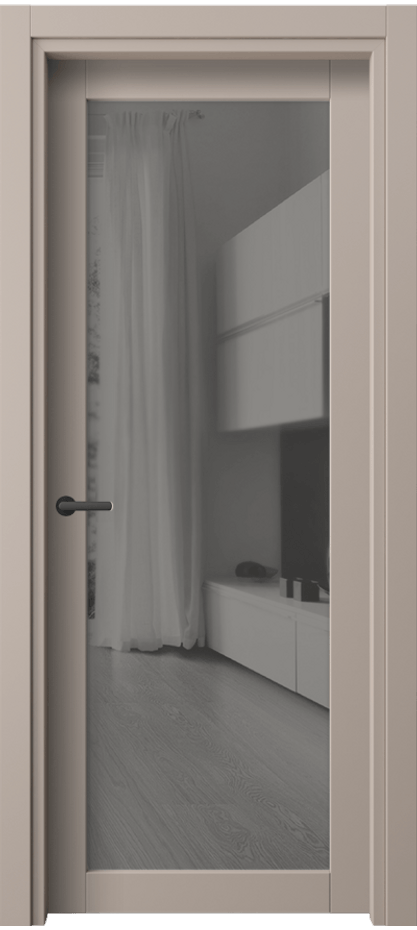 Межкомнатная дверь Нео 2102 ПЭТ серо-коричневый  Двустороннее серое зеркало, триплекс Цена 235360 AMD | Volhovec