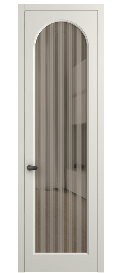 Межкомнатная дверь Палаццо 6804 Матовый жемчужный Рифлёное бронзовое стекло "Дюна", триплекс Цена 694800 AMD | Volhovec