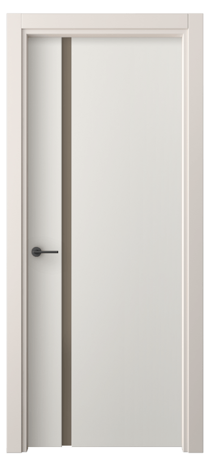 Межкомнатная дверь Фридом 4222 ПЭТ белоснежный Сатинированное бронзовое стекло, триплекс Цена 214100 AMD | Volhovec