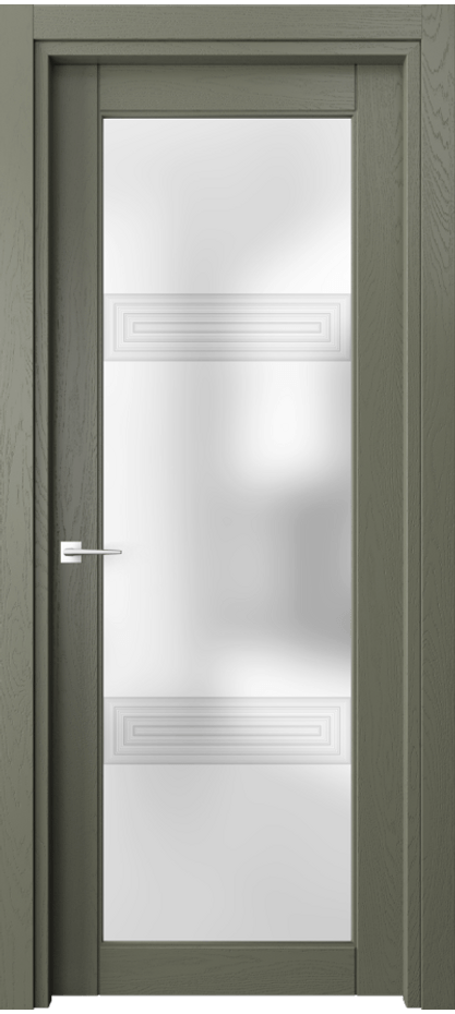 Межкомнатная дверь Ego 6112 Дуб оливковый тёмный Сатинированное стекло "3D" Цена 23466600 so'm | Volhovec