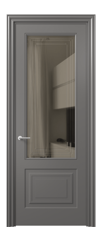 Дверь межкомнатная Mascot 8452 Матовый классический серый Прозрачное бронзовое стекло с гравировкой "Грани", триплекс, 7 мм Фигурный наличник МКЛС Цена 77599 ₽ Наличники уже входят в базовый комплект. Фабрика дверей Волховец 8 (800) 551 43 19 Межкомнатная дверь Mascot 8452 Матовый классический серый Прозрачное бронзовое стекло с гравировкой "Грани", триплекс, 7 мм Цена 77599 ₽ | Volhovec