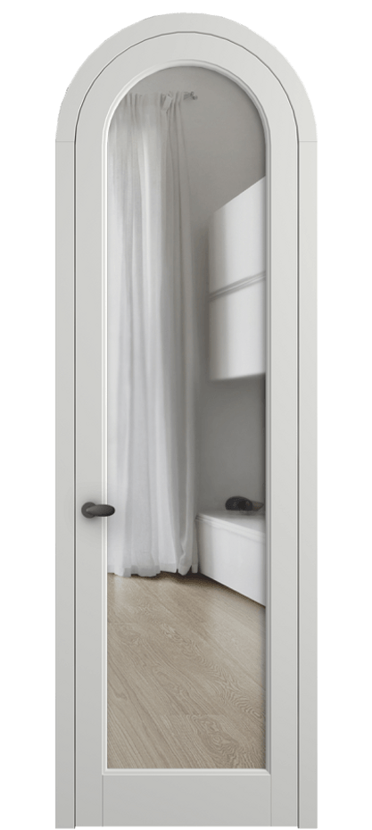 Межкомнатная дверь Палаццо 6814 Матовый светло-серый Прозрачное стекло Цена 844100 AMD | Volhovec